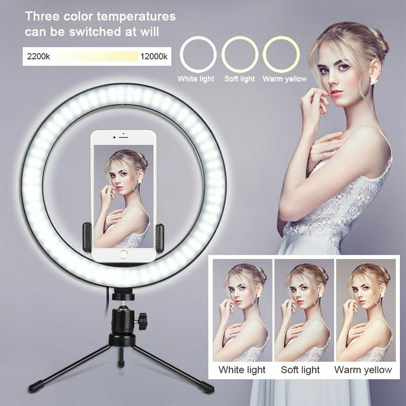 10 inch LED Ring Light with Desk Tripod