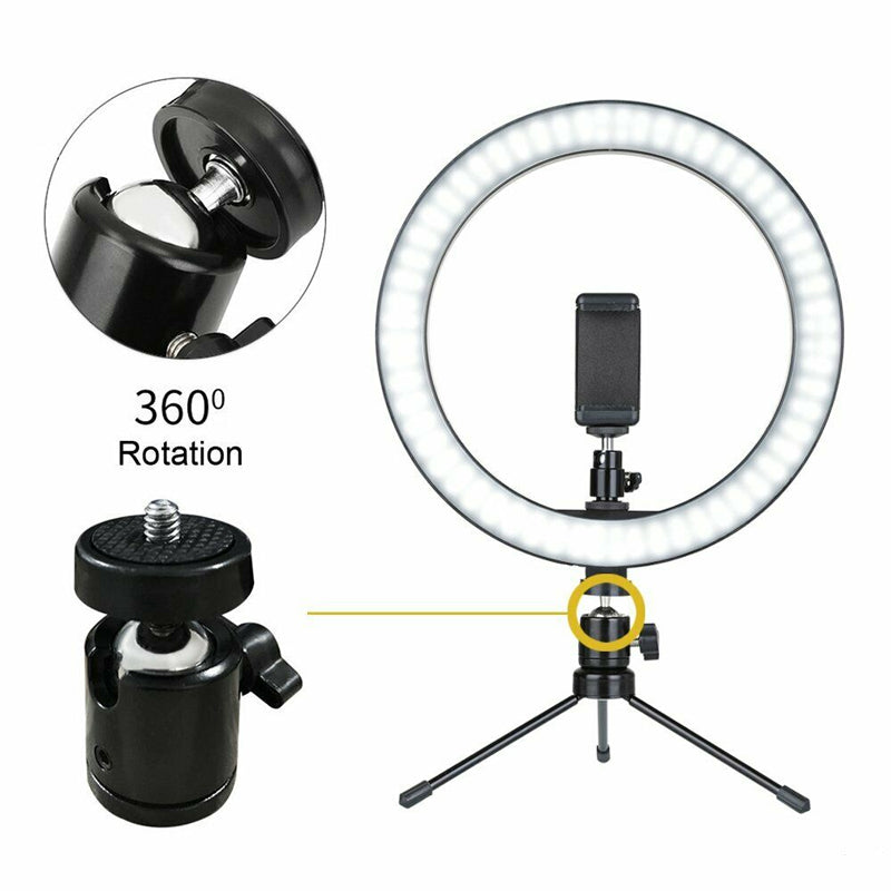 10 inch LED Ring Light with Desk Tripod