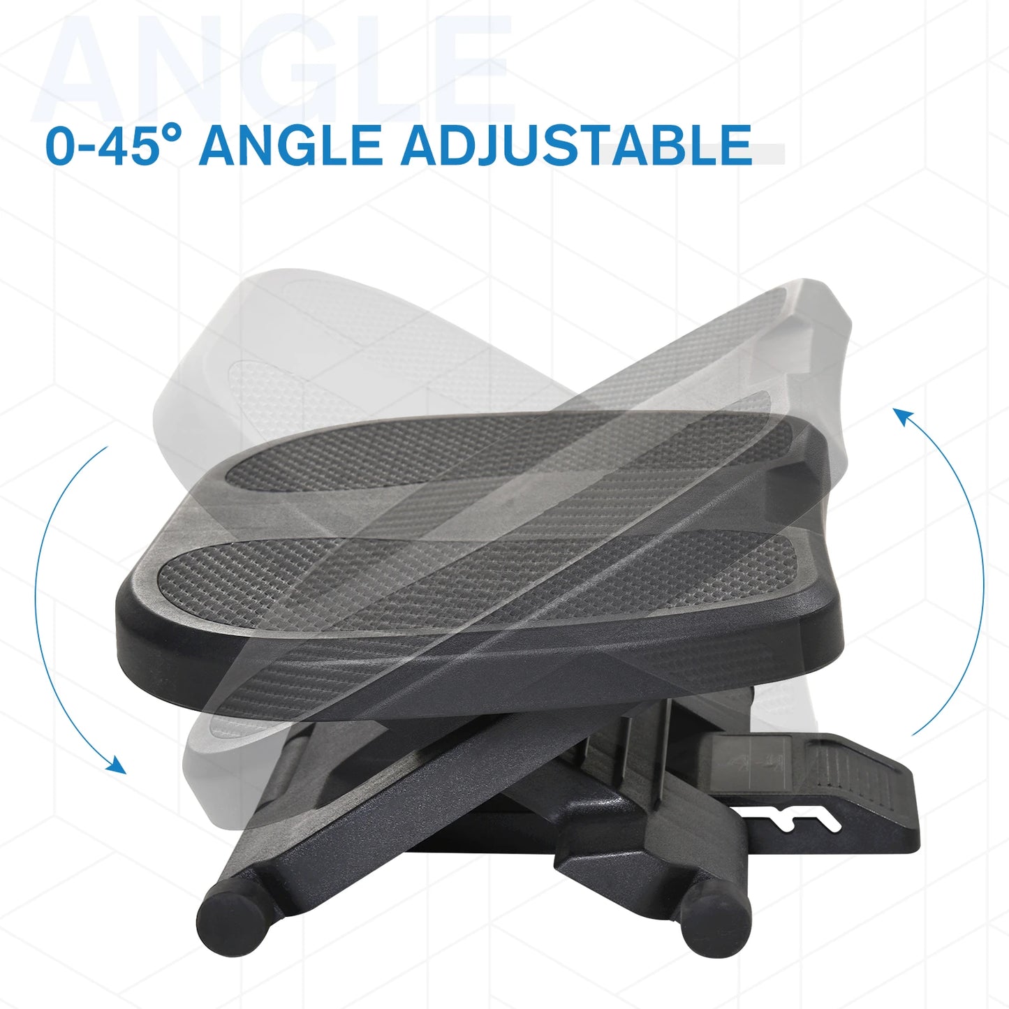 Adjustable Height & Angle Footrest for Better Posture at Office Black